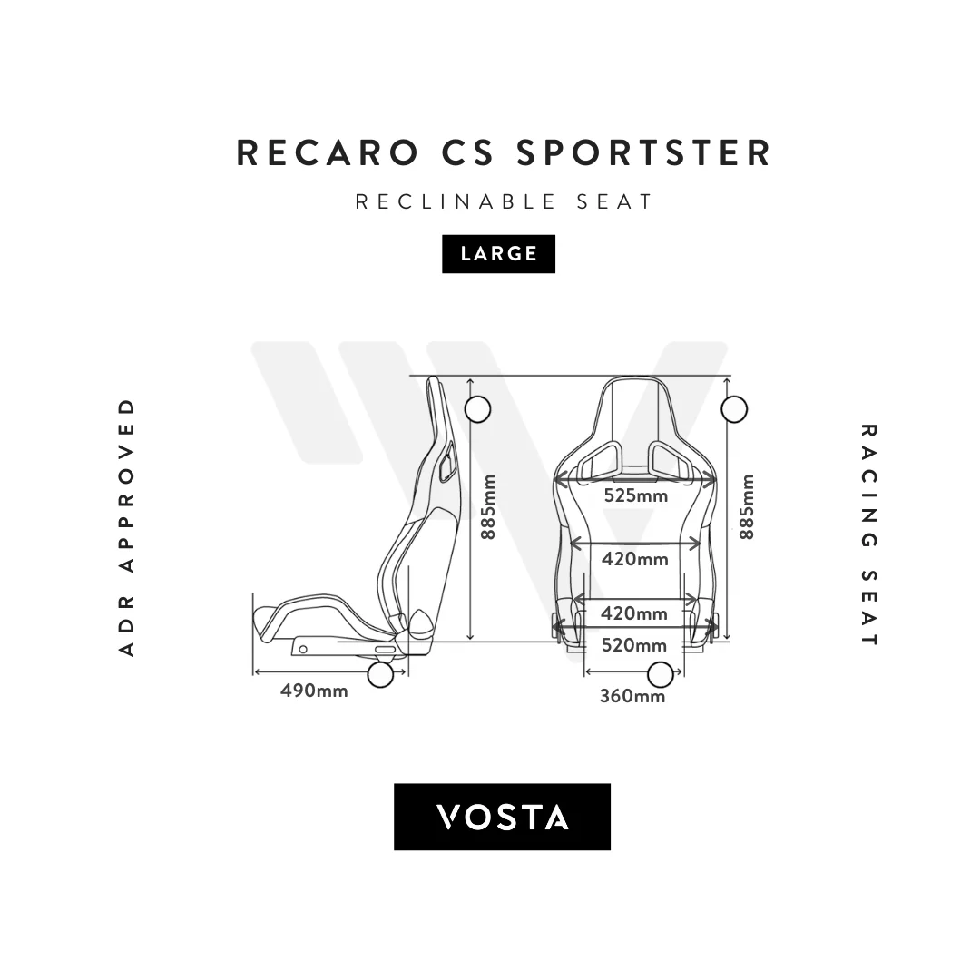 Recaro CS Sportster Style Recliner Seat - ADR Approved - Image 13