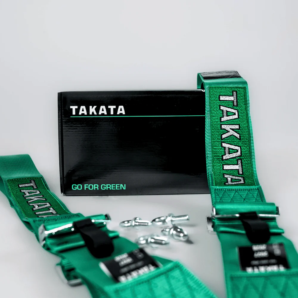 Takata 4 Point Harness - Green Style - Image 4