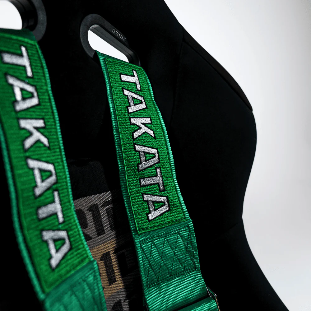 Takata 4 Point Harness - Green Style - Image 5