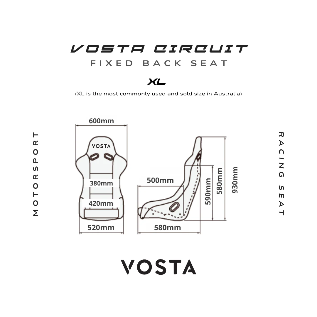VOSTA Circuit Alcantara Bucket Seat - ADR APPROVED - Image 9